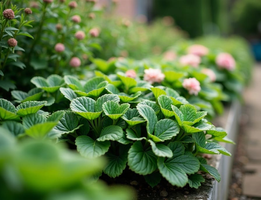 Detail of layered garden planting